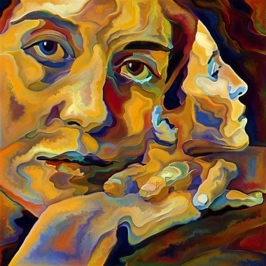 Inner Argument serisi. Ego, insan zihni, mistisizm, psikoloji, iç dünya, yaratıcılık, kendini ifade ve sanat konularındaki kadın yüzleri.