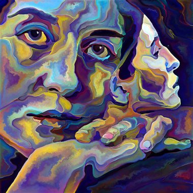 Inner Argument serisi. Ego, insan zihni, mistisizm, psikoloji, iç dünya, yaratıcılık, kendini ifade ve sanat konularındaki kadın yüzleri.