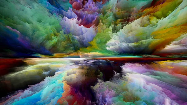 Vistas Colore Fuga Alla Serie Reality Sullo Sfondo Surreale Tramonto — Foto Stock