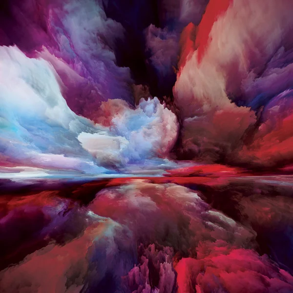 虹の風景 世界シリーズには登場しない 内側の生活 ドラマ デザインに関連するプロジェクトに適した色 テクスチャ グラデーション雲の抽象的な構成 — ストック写真
