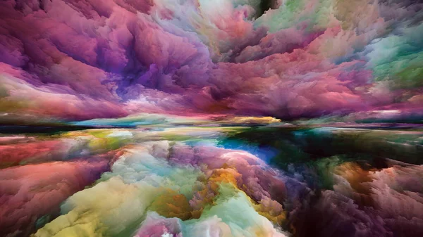 Спектральна Земля Серія Кольорових Мрій Художня Абстракція Складається Фарби Текстур — стокове фото