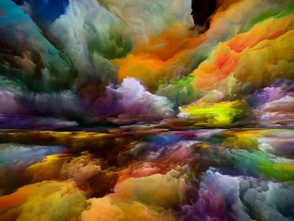 Paysage Spectral Série Color Dreams Conception Toile Fond Peinture Textures — Photo