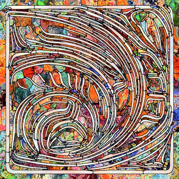 Сломанный Цвет Серия Unity Stained Glass Креативное Расположение Образца Цветовых — стоковое фото