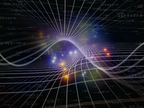 Космічна Серія Формули Склад Цифрових Сіток Світла Математичних Рівнянь Тему — стокове фото
