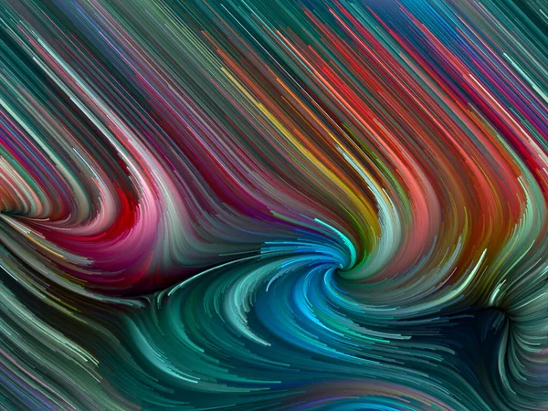 Color Swirl Series Arrangement Colorful Motion Spectral Fibers Theme Life — Stock Photo, Image