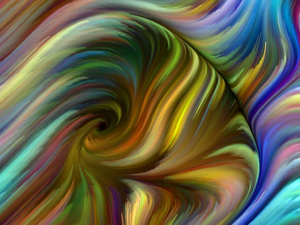 Color Swirl Series Abstract Design Made Colorful Motion Spectral Fibers — Stock Photo, Image