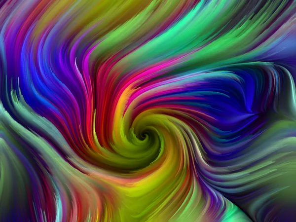 Kleur Swirl Serie Beeld Van Kleurrijke Beweging Van Spectrale Vezels — Stockfoto