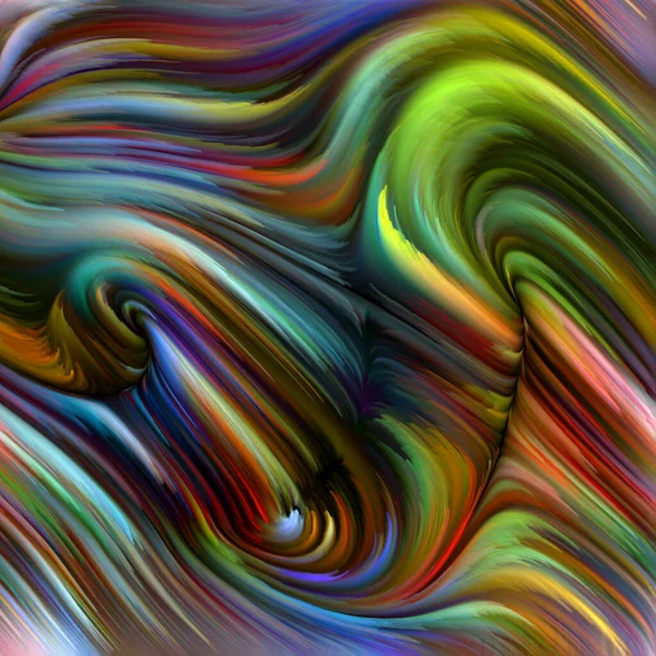 Color Swirl Serie Abstrakte Anordnung Bunter Bewegung Spektraler Fasern Für — Stockfoto