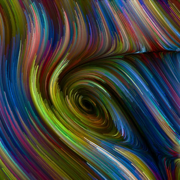 Color Swirl Series Visually Pleasing Composition Colorful Motion Spectral Fibers — Stock Photo, Image