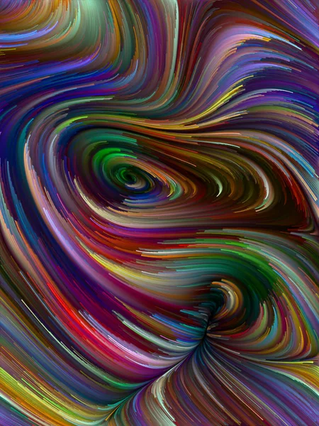 Série Color Swirl Interação Movimento Colorido Fibras Espectrais Para Vida — Fotografia de Stock