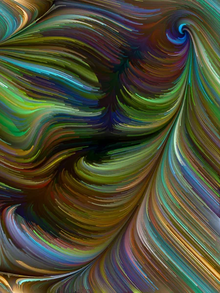 Série Color Swirl Composition Mouvement Coloré Des Fibres Spectrales Comme — Photo