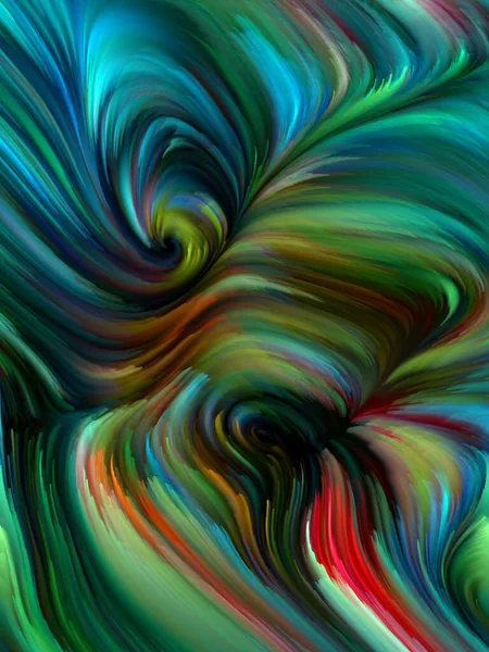 Seria Color Swirl Artystyczna Abstrakcja Składająca Się Kolorowego Ruchu Włókien — Zdjęcie stockowe