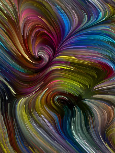 Serie Remolinos Color Abstracción Artística Compuesta Colorido Movimiento Fibras Espectrales — Foto de Stock