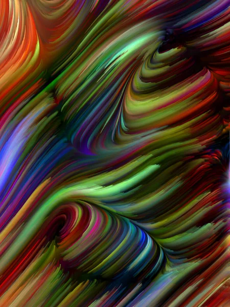 彩色漩涡系列 光谱纤维与生命 创造力和艺术相关的彩色运动的创造性安排 — 图库照片