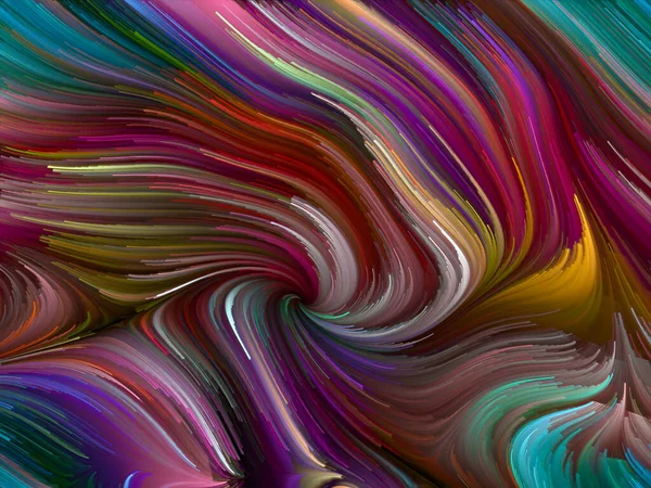 Kleur Swirl Serie Samenstelling Van Kleurrijke Beweging Van Spectrale Vezels — Stockfoto