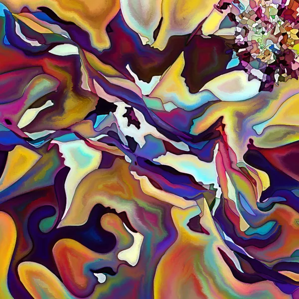 Fragmentado Serie Self Esbozos Cara Humana Composición Del Patrón Color —  Fotos de Stock