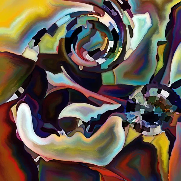 Фрагментована Самосерія Людське Обличчя Обриси Мозаїчна Візерункова Композиція Тему Людських — стокове фото