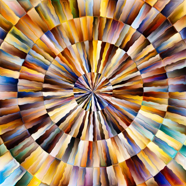 Radiant Circle Series Colorful Abstract Radial Design Subject Energy Spirituality — Stock Photo, Image