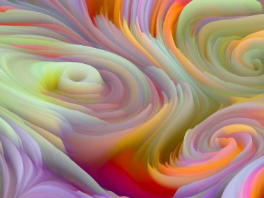 Renk Fırtınası serisi. Sanat ve tasarım konularında duvar kağıdı veya arkaplan olarak hizmet verecek üç boyutlu soyut renkli köpüğün oluşturulması