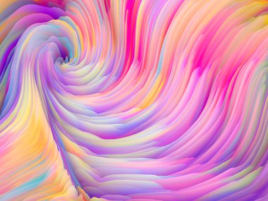 Renk Fırtınası serisi. Sanat ve tasarım konularında duvar kağıdı veya arkaplan olarak hizmet verecek üç boyutlu soyut renkli köpüğün oluşturulması