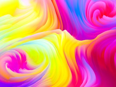 Renk Fırtınası serisi. Sanat ve tasarım konularında duvar kağıdı veya arkaplan olarak hizmet verecek üç boyutlu soyut renkli köpüğün oluşturulması