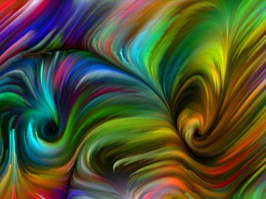 Renkli girdap serisi. Yaşam, yaratıcılık ve sanat projelerinde kullanılmak üzere spektral liflerin renkli hareketlerinden oluşan sanatsal soyutlama