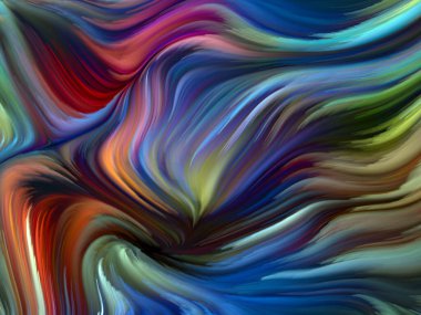 Renkli girdap serisi. Yaşam, yaratıcılık ve sanat projeleri için spektral liflerin renkli hareketlerinin arkaplanı