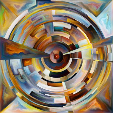 Radiant Circle serisi. Enerji, maneviyat ve sanat konularındaki parlak soyut radyal tasarım