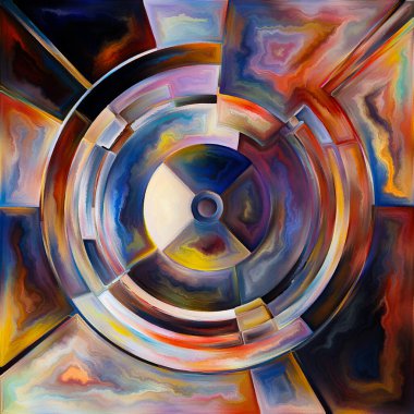 Radiant Circle serisi. Enerji, maneviyat ve sanat konularındaki parlak soyut radyal tasarım