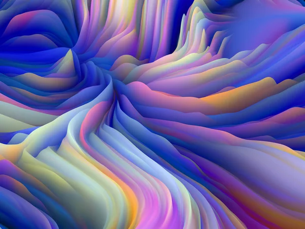 Pokręcona Farba Seria Fal Wymiarowych Projekt Wykonany Wirującego Koloru Tekstury — Zdjęcie stockowe
