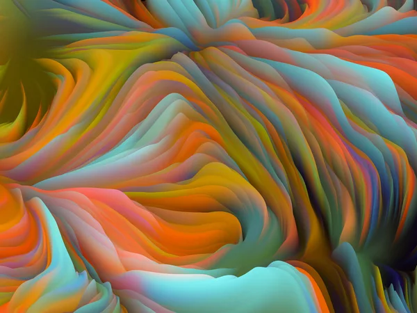 Twisted Paint Dimensional Wave Serie Design Aus Wirbelnder Farbtextur Rendering — Stockfoto