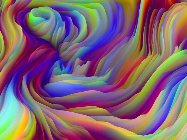 Vridna Målningar Dimensionell Vågserie Design Tillverkad Virvlande Färg Struktur Utformning — Stockfoto