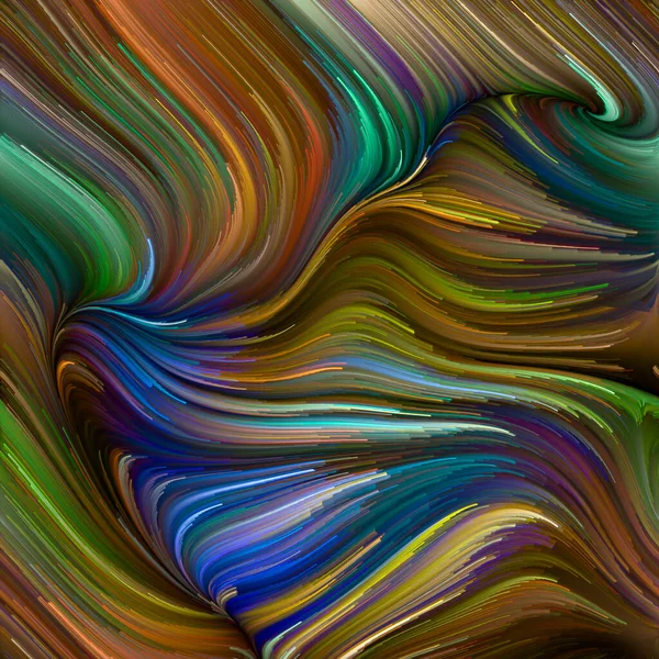 Série Color Swirl Composition Mouvement Coloré Des Fibres Spectrales Pour — Photo