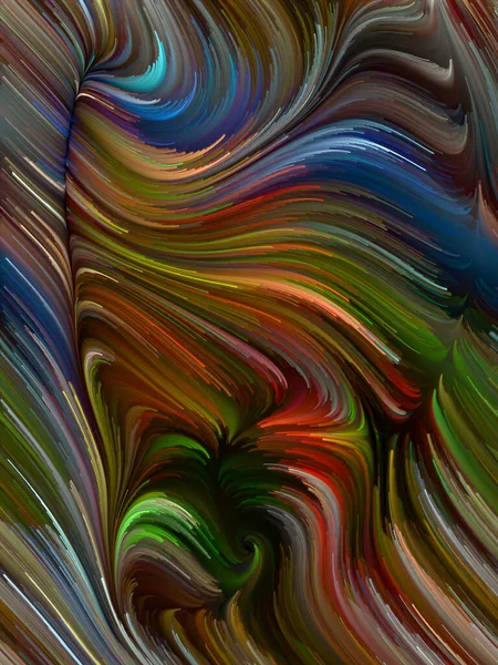 Color Swirl Serie Hintergrund Der Bunten Bewegung Spektraler Fasern Für — Stockfoto