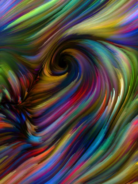 Color Swirl Serie Hintergrund Bestehend Aus Bunten Bewegungen Spektraler Fasern — Stockfoto