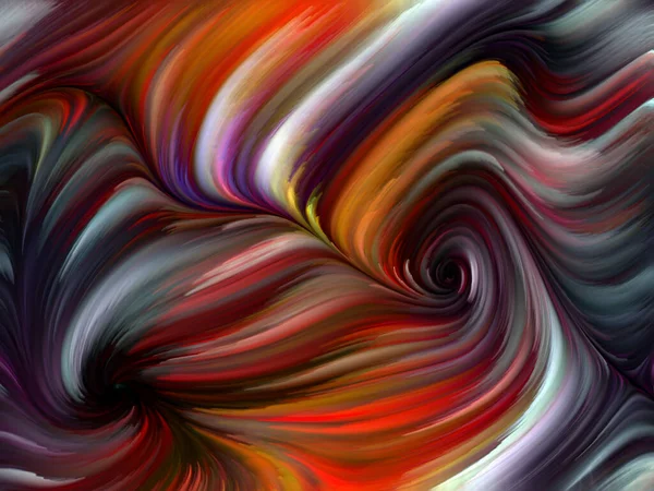 Color Swirl Serie Anordnung Bunter Bewegung Von Spektralfasern Zum Thema — Stockfoto