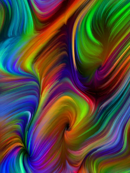 Color Swirl Serie Hintergrundkomposition Bunter Bewegung Spektraler Fasern Zum Thema — Stockfoto