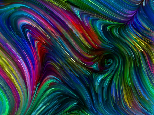 Color Swirl Series Background Composition Colorful Motion Spectral Fibers Subject — Stock Photo, Image