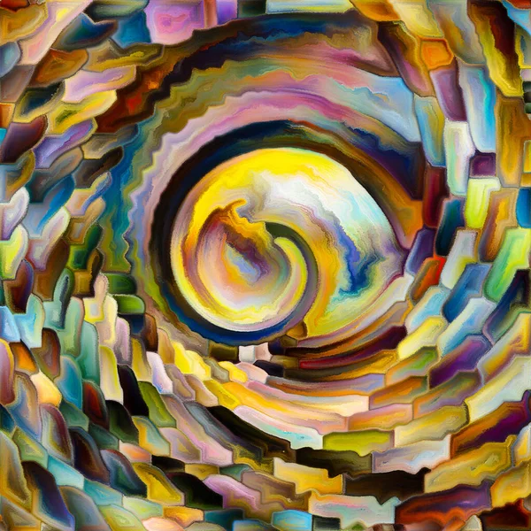 Серия Radiant Circle Красочный Абстрактный Радиальный Дизайн Тему Энергии Духовности — стоковое фото