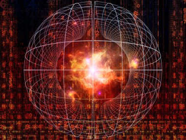 Dijital Bağlantı serisi. Matematik, teknoloji ve eğitim ile bağlantılı olarak sayıların, ışıkların ve ağ düğümlerinin bileşimi.