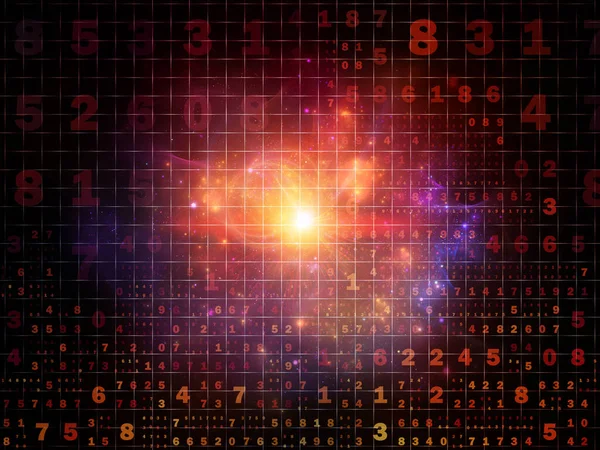 Цифрова Серія Єднань Склад Чисел Світла Вузлів Мережі Язку Математикою — стокове фото