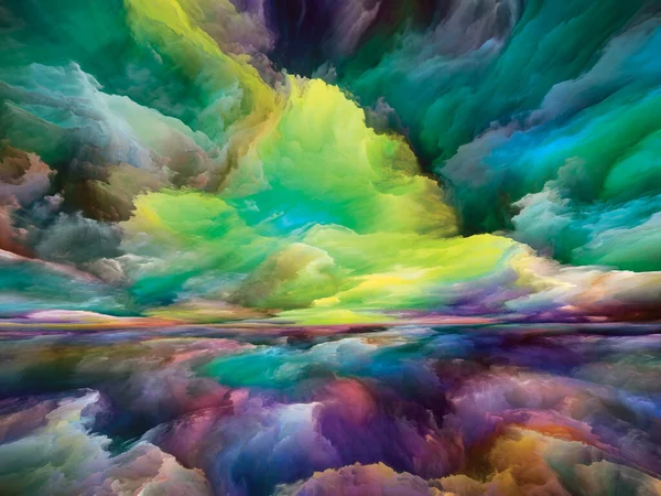 Rainbow Landscape Vidět Seriál Nikdy Svět Backdrop Složený Barev Textur — Stock fotografie