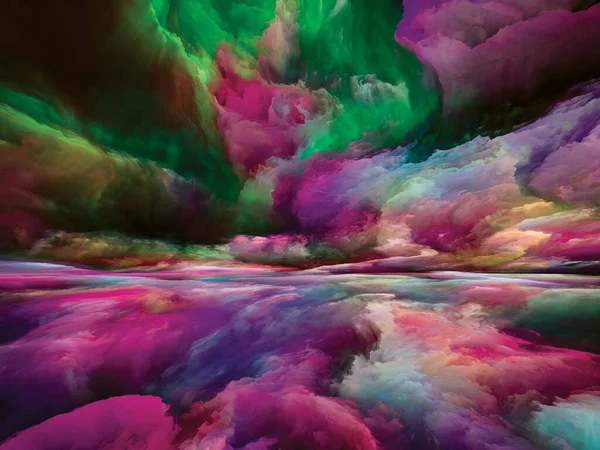 Lutande Landskap Color Dreams Serien Samspel Mellan Färg Texturer Och — Stockfoto