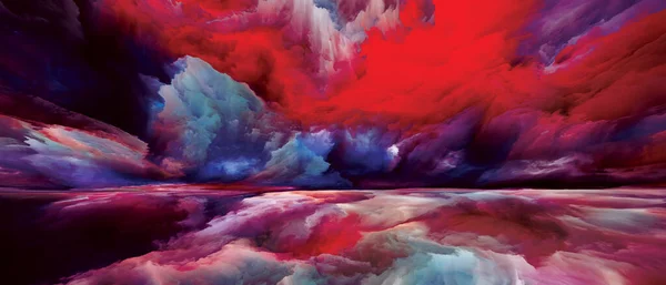 想像力の風景 世界シリーズには登場しない デザインをテーマとした色彩 グラデーション雲の背景構成 — ストック写真