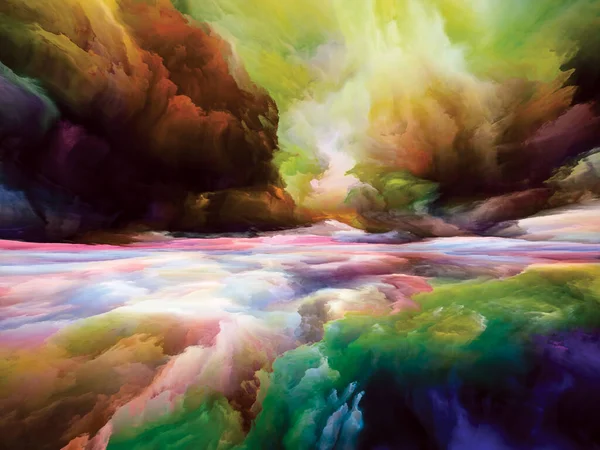 Krajobraz Widmowy Seria Color Dreams Konstrukcja Tła Farby Tekstur Gradientowych — Zdjęcie stockowe