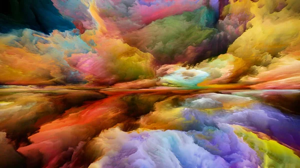 Paysage Spectral Série Color Dreams Conception Fond Peinture Textures Nuages — Photo
