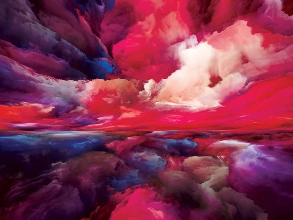 Multicolor Landskap Color Dreams Serien Design Som Består Färg Texturer — Stockfoto