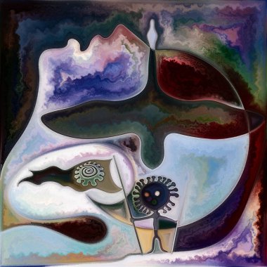 Günlerin Sonu Kuşu. Küresel salgının psikolojik boyutları üzerine soyut kuşun silueti