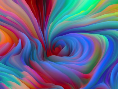 Kaosun Geometrisi. Boyutsal Dalga serisi. Girdap Rengi Dokusunun Arkaplanı. Sanat, yaratıcılık ve tasarım projelerinde kullanılmak üzere 3 boyutlu türbülans oluşturma