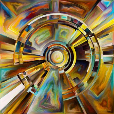 Radiant Circle serisi. Enerji, maneviyat ve sanat konularındaki parlak soyut radyal tasarım